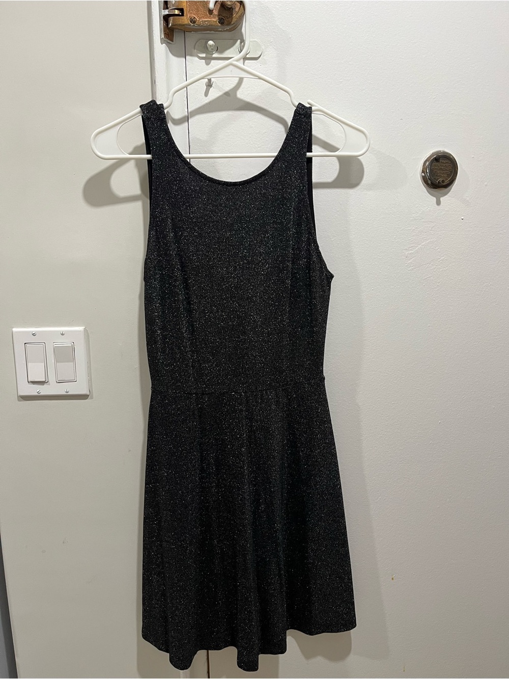 Sleeveless Black Sparkle Dress